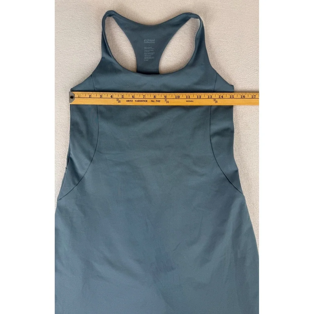 Girlfriend Collective Undress Women Large Slate Blue Racerback Activewear Dress